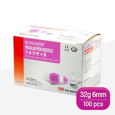 [케이솔루션] 인슐린 펜니들, 32G 6mm 100개입