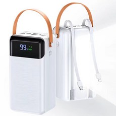 AWSHEEL 대용량 고속충전 멀티단자 PD PPS QC3.0 22.5W 차박 캠핑용 보조배터리 60000mAh, 화이트