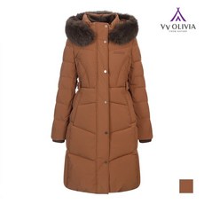 비비올리비아 페미닌 절개라인 방한 구스 롱다운 VVPKDVWB212