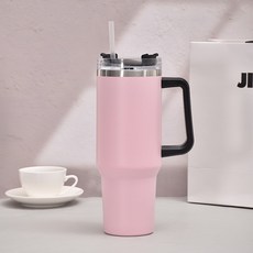 도징컵 핸들 진공 커피 텀블러 컵 40 온스 스테인레스 스틸 보온병 휴대용 더블 레이어 자동차 머그잔 여행, 05 5_01 40oz, 1개