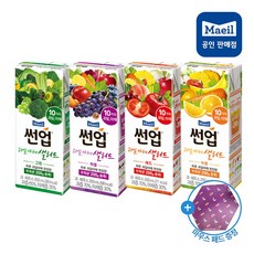 [매일유업] 썬업 과일야채샐러드 200ml 녹황6+레드6+퍼플6+그린(총24팩)+사은품 증정(마우스 패드), 1세트