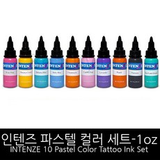 타투잉크-인텐즈10종셋트 파스텔색상 타투잉크-인텐즈10종셋트 1oz 파스텔색상*정품* 직수입-INTENZE Ink Set 10 Color Tattoo