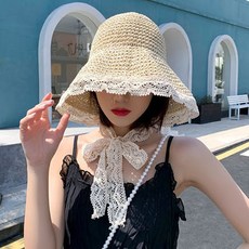 도로시홀릭레이스리본라탄모자