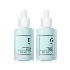 [넘버즈인] 6번 푹잠 마스크팩 세럼 50ml NUMBUZIN 06 SERUM DEEP SLEEP MASK 피부천연보습 피부밸런스 아이슬란드빙하수 5중히알루론산 수분광채, 2개