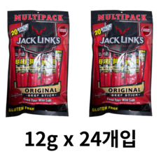 잭링크스 비프 스틱 오리지널 육포, 288g, 2개