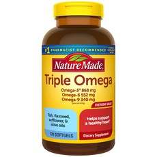 (미국직배) 1+1 네이처메이드 오메가369 피쉬오일 아마씨 170캡슐 Nature Made Triple Omega 3-6-9 170 Count