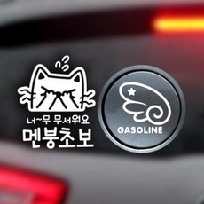 아트박스/제제데코 P_초보 너무무서워멘붕 반사+주유구날개우측 가솔린W, 1개
