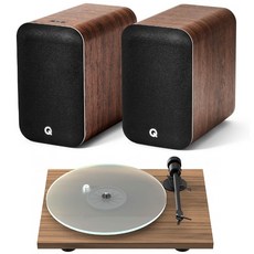 큐어쿠스틱 M20 HD + 프로젝트오디오 T1 Phono SB 액티브 스피커 + 턴테이블 세트 하이파이 패키지 (월넛)