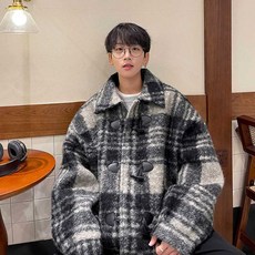 안텔라s 남자 떡볶이 코트 더플 남성 반코트 떡볶이단추