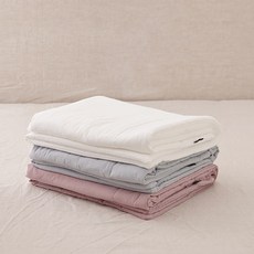 콤마씨 몽글이 4온스 차렵이불 베개세트, 화이트, 선택안함