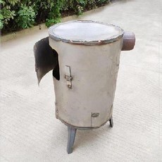 펠렛난로 가정용 석탄 난로 화로 히터 실내 숯불 난방 화목난로 보일러 소형차 민간용 보강한 가온, T07- 평평한상단 높이추가 70CM직경 40CM