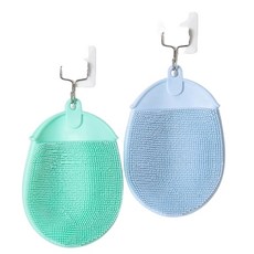 때타올 장갑 실리콘 때 밀기 샤워 글러브, 블루054630CM, 1개, 1개입