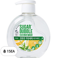 슈가버블 친환경 주방세제 레몬버베나, 470ml, 15개