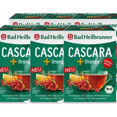 바드 하일브루너 카스카라 오렌지 과일차 티백, 1.8g, 6개, 15개입