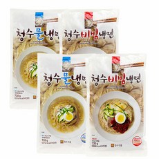 브랜드없음 청수냉면 2종 모음 (4봉 구성) 16인분, 01.청수 물냉면 720g(4인분) x 4봉