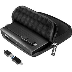 Ziweo 외장 DVD 드라이브 USB 3.0 Type-C 휴대용 CD +/-RW 노트북 플레이어 ROM 리라이터 버너 데스크탑 PC 윈도우 맥북 맥 리눅스 OS 업그레이드 화, Upgrade Black + Case