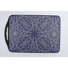 Maison de Nuri TPU 향균 도마 아트 도마 국산 BPA FREE Non-Slip 칼집 나지 않는 양면 디자인 도마, 1개, 블루, 화이트 아트패턴
