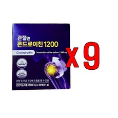 관절엔 콘드로이친1200 4개월분 (900mg x 60정 x 4박스), 9개월분=인기[할인], 9개