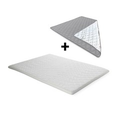 럭스나인 라텍스 매트리스 토퍼(8.0cm) & 핫앤쿨 패드 -킹, 아이보리
