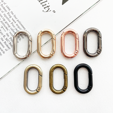 핀쿠션 NEW) 금속 타원형 가방키오링 오픈키오링 (1개), 7컬러전부(7개), 7개