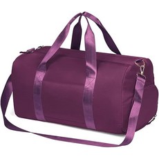 MABROUC 여성용 더플백 체육관용 스포츠 웨트포켓 및 신발 수납공간 오버나이트 위켄더 트래블 백(핑크), violet