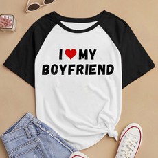 로즈아이러브 I Love Submissive Men Milfs 한국 패션 티셔츠 My Girlfriend 남자친구 빈티지 고딕 Y2k 90 년대, [04] XL, [23] 9.99-40124, 1개