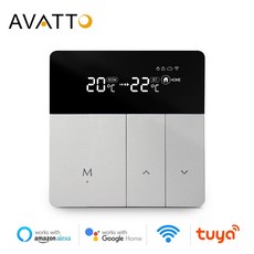 AVATTO WiFi 스마트 서모 스탯 온도 컨트롤러 100 240 V Tuya APP 원격 제어 Alexa Google 홈 Yandex Alice|스마트 온도 조정 시스템|, 1개, 16A Electric Heating, 단일