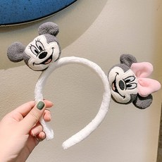 반다나 셀럽 귀여운 미키마우스 머리띠 여성세수 마스크팩 미끄럼방지 심플 상큼한 헤드밴드 머리묶기 머리장식