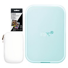 Canon 佳能 Inspick P2 相片印表機 + 30p 相片紙 + 盒子套裝, 淺藍色（照片印表機)，隨機出貨（箱), PV-223