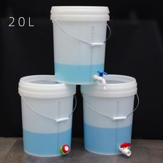 액체 휴대용 측정 컵 편리한 바께스 정확한 양동이 계수기 대용량 계량통 다용도, 20리터 반투명 눈금통 x