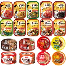 샘표 캔 반찬 장조림 명이절임 장아찌 멸치볶음 깻잎 김치 콩자반 여행용 통조림 5개 묶음