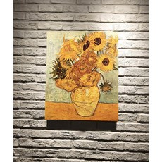 [반아트 특별 할인] 돈들어오는 해바라기 캔버스 반아트 리얼 붓터칭 빈센트 반 고흐 그림 인테리어 소품 금전운 유화 느낌