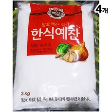 백설 한식예찬 3KG X4 발효조미료 감칠맛 한식 다시다 식당용 핵산