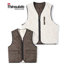 [텐바이텐] 3M Thinsulate Reversible Boa Fleece Vest Ivory Brown