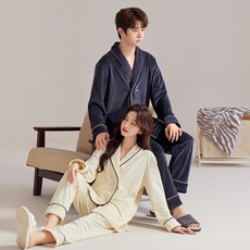 365Lifestyle 남여 겨울 여자 남자 벨벳 홈웨어 파자마 잠옷 상하의 세트