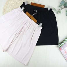 이너스유 여성 텐셀 5부 와이드 속바지 사계절