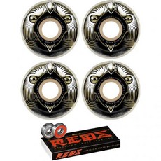 58mm 본즈 휠 토니 호크 XF V5 부리 및 파괴 스케이트보드 - 베어링 포함 99a 8mm 레드 정밀 스케이트 등급 8 팩 2개 품목 번들