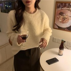 요즘힙한 블핑제니 루즈핏 파스텔톤 스웨터 여성니트 여자니트 완소템 데일리룩