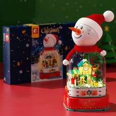 파이 크리스마스 트리 눈사람 레고 블록 시리즈 3종, 눈사람 뮤직박스 오르골, 눈사람 뮤직박스 오르골