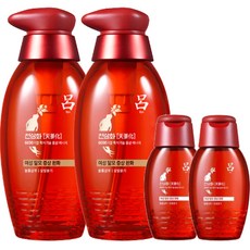 려 천삼화 여성 탈모증상완화 볼륨 샴푸 & 트리트먼트, 3.모발윤기샴푸400mlx2개+100mlx2개