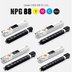 캐논 정품토너 4색 NPG-88 (NPG88) BK C M Y / iR C3322 C3326 iR ADV DX C3922 C3926 C3930 C3935i, 1개, 정품_검정토너_NPG-88_BK