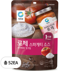 청정원 로제 스파게티소스 싱글파우치, 170g, 52개