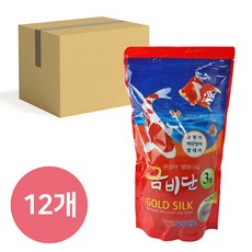 금비단 골드실크 금붕어&잉어 관상어사료 대용량 박스, 500g, 12개