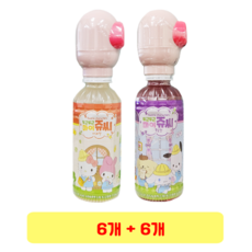 산리오 두근두근 마이쥬씨 사과맛 + 포도맛, 6세트, 220ml