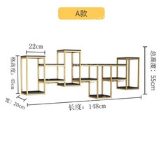 양주 와인 거치대 장식장 선반 벽 진열장 랙, F. 148x20x55골드+블랙보드