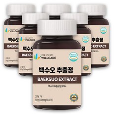 윌케어 백수오 추출정 국내산 500mg x 60정, 6개