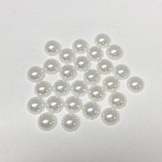 반진주 반쪽진주 아크릴진주 진주알 벌크 대용량, 12mm(약1000개), 1봉, 흰색 - 알공예재료