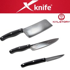 칼스토리 엑스나이프 주방 칼세트, 사각중식도+쉐프식도+과도, 1세트