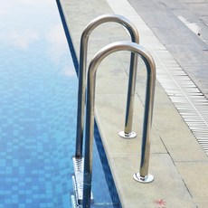 리조트 풀장 수영장 계단 안전 사다리 개인 풀장 해변, 타일 붙이기 MU-215 (벽두께 1.0mm)
