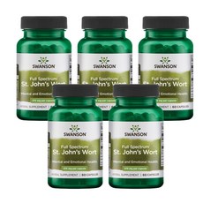 스완슨 풀 스펙트럼 세인트 존스 워트 375 mg 60 캡슐 5개, 60정